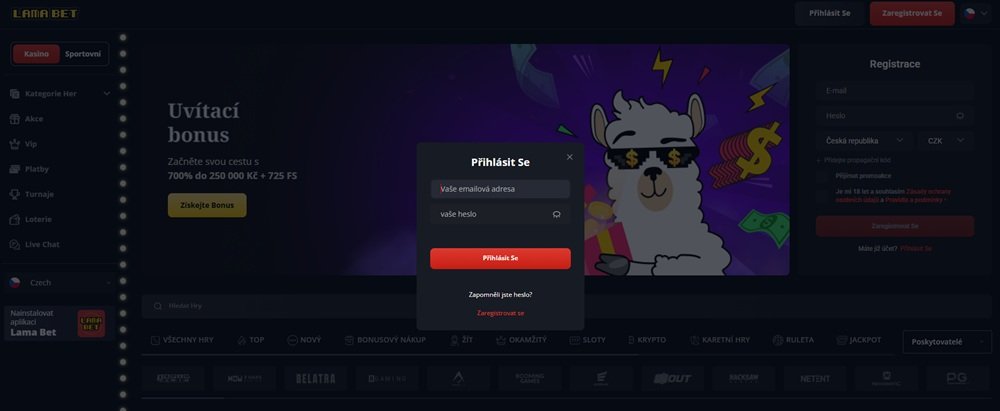 Lamabet login