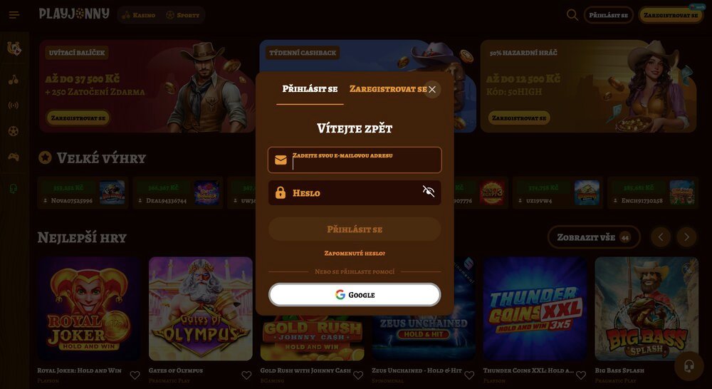 PlayJonny login