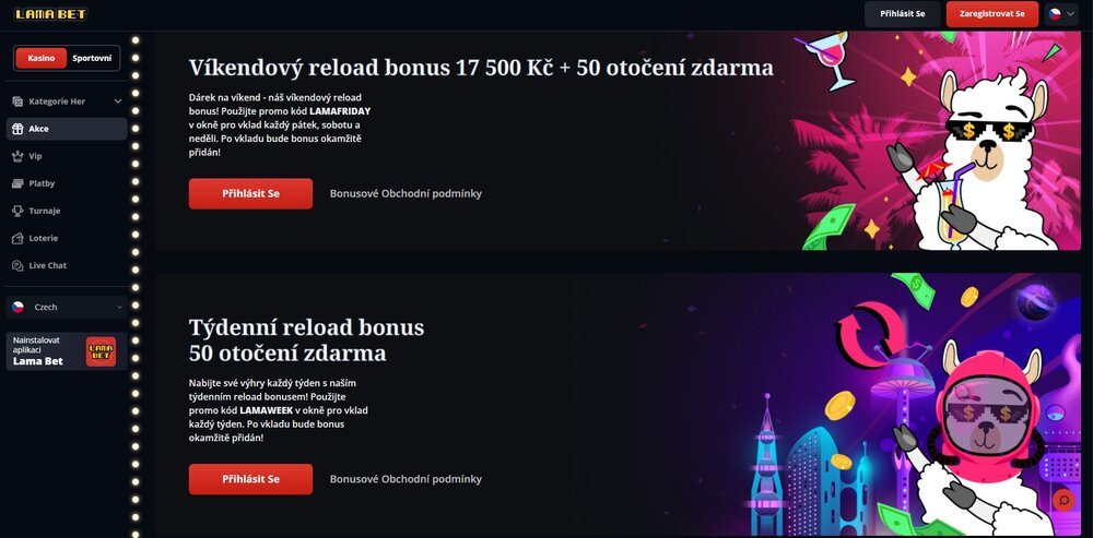 lamabet reload bonusy s free spiny