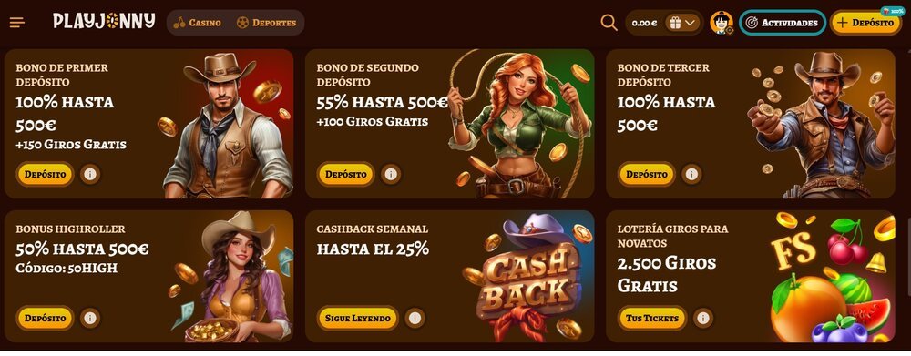 PlayJonny giros gratis