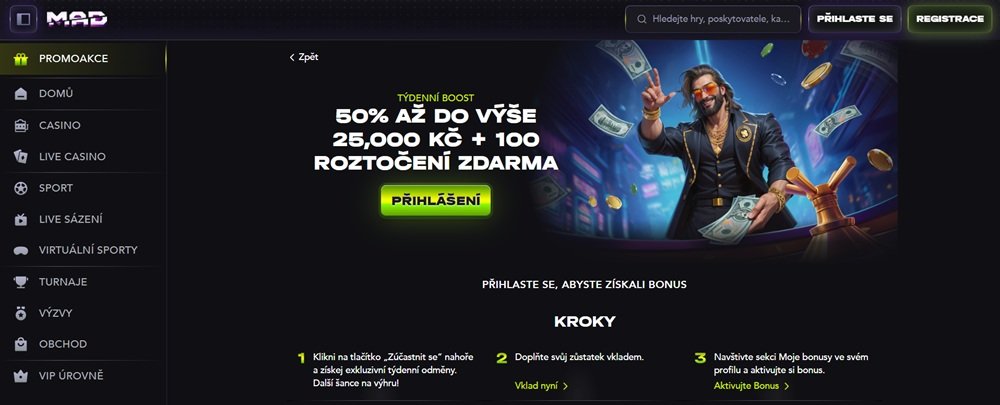 MadCasino reload bonusy