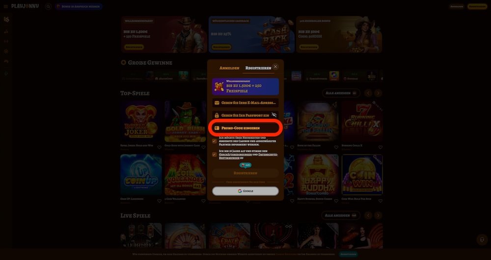 PlayJony Promo-Code
