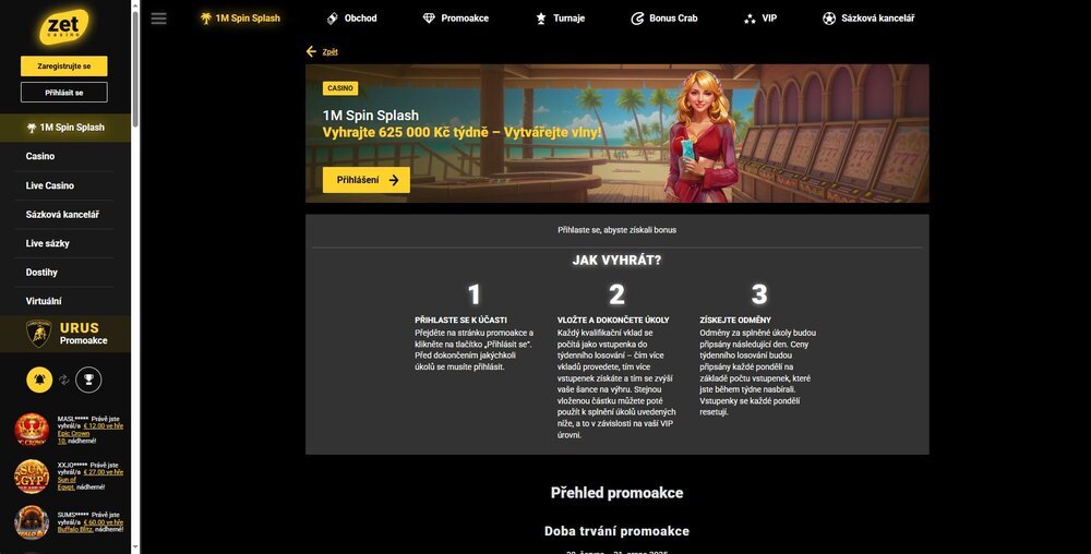 zetcasino spin splash s free spiny