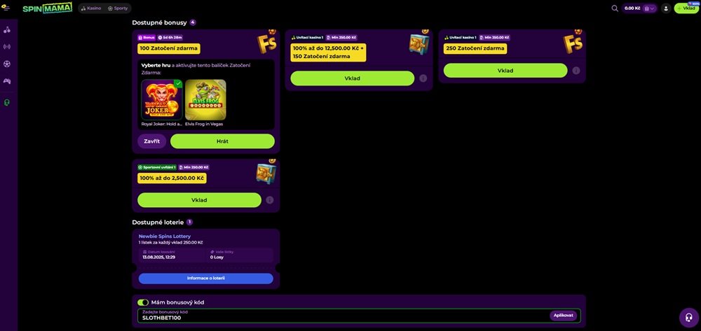 Spinmama Slothbet no deposit bonus