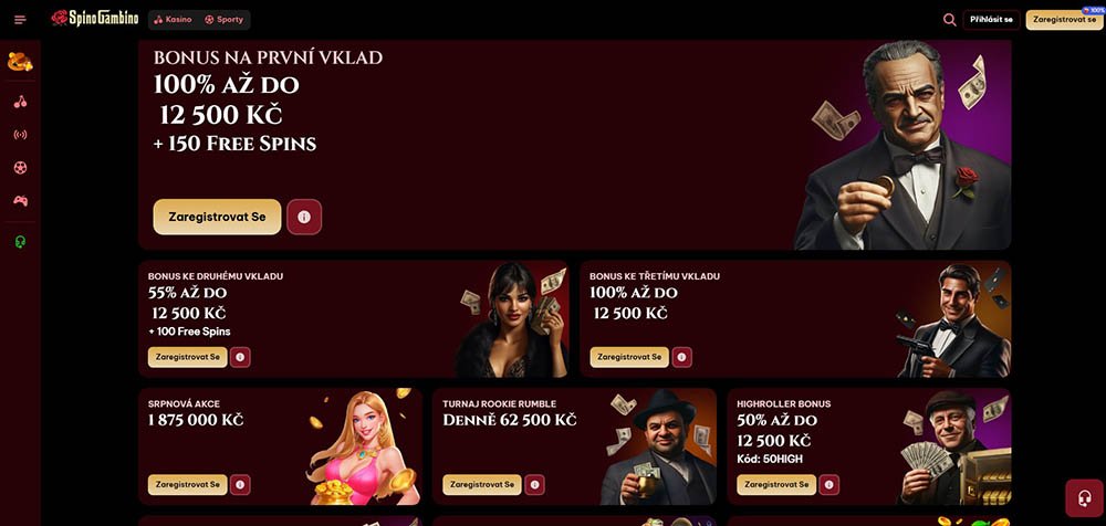 Lze získat v casinu SpinoGambino no deposit bonus?