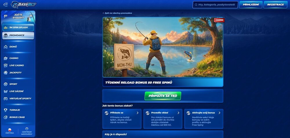 bassbet týdenní reload bonus