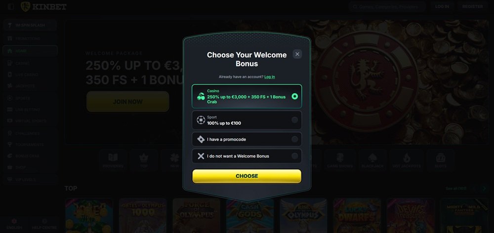 Kinbet registration