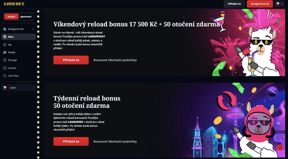Lamabet bonusová nabídka