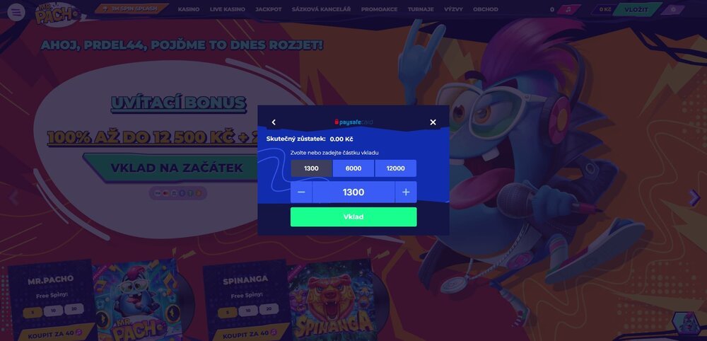 paysafecard vklad v casinu mrpacho