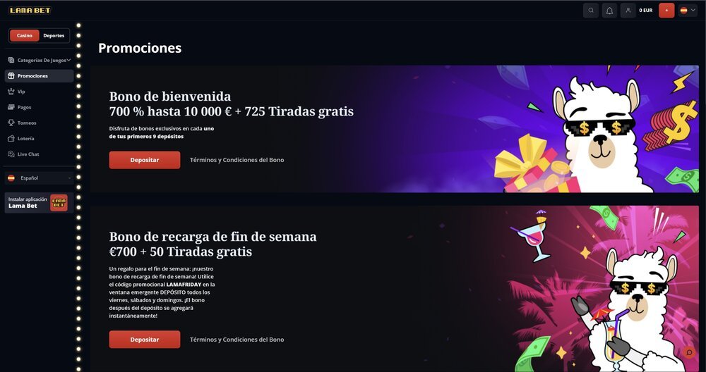 Lamabet bono sin depósito