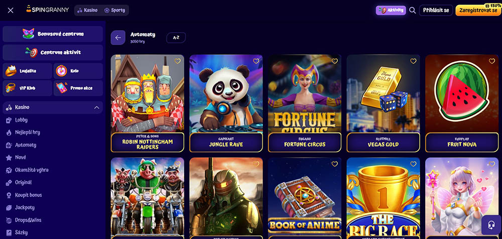 Spingranny slots [Overview of top slots]