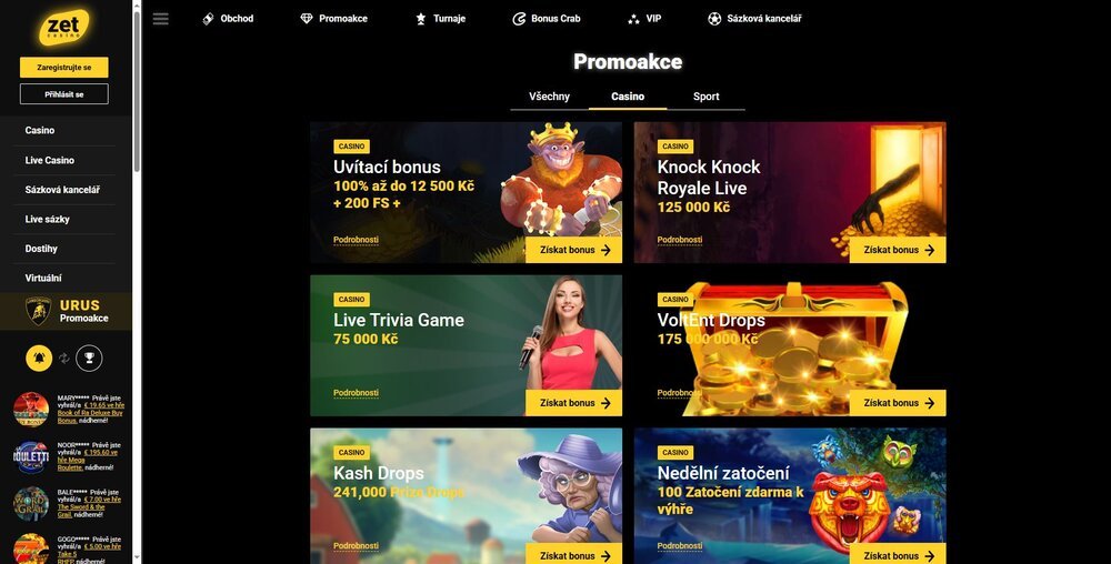 promoakce s free spiny v casinu zetcasino v září
