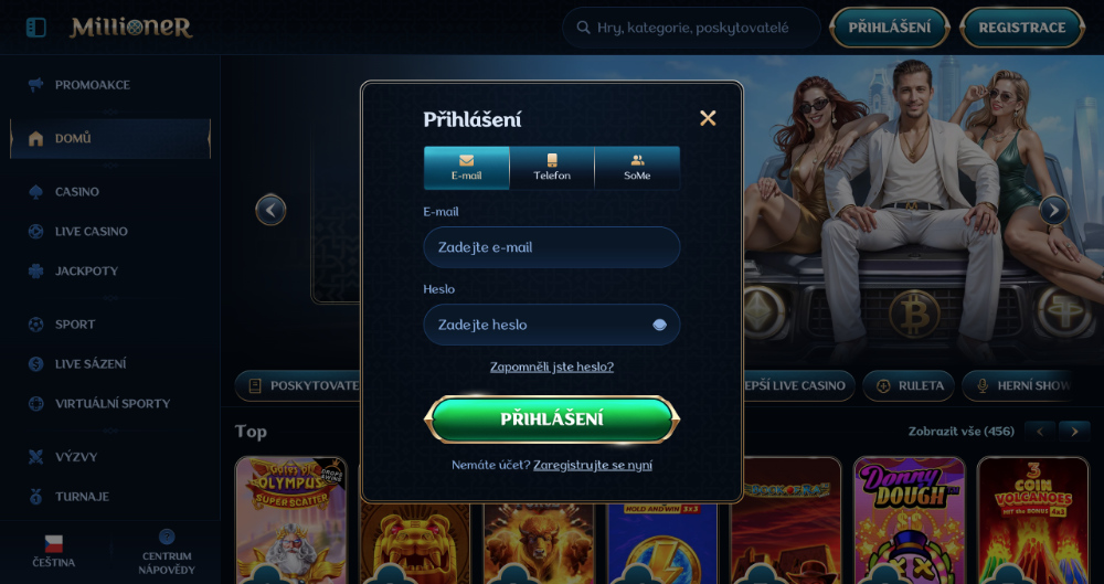 Inicio de sesión en Millioner