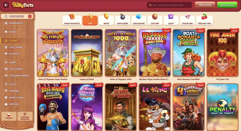 BillyBets top automaty