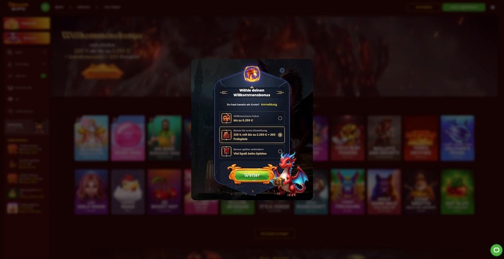 Dragon Slots Registrierung