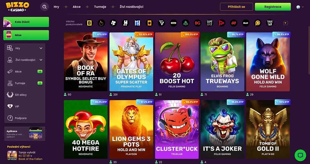 Bizzo Casino TOP 10 výherní automaty pro podzim 2025