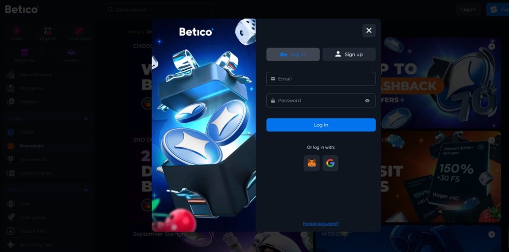 Betico login