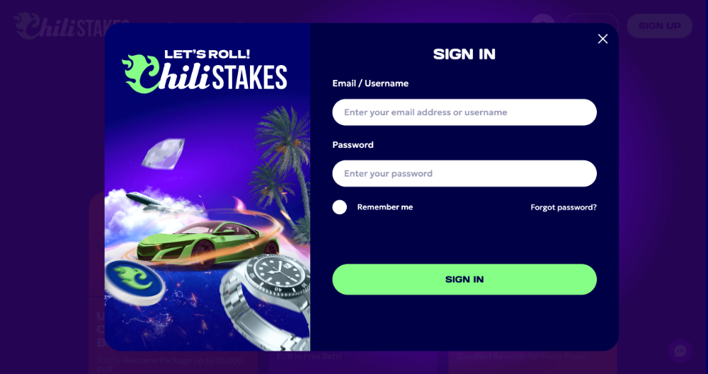 ChiliSTAKES login [Návod na přihlášení]