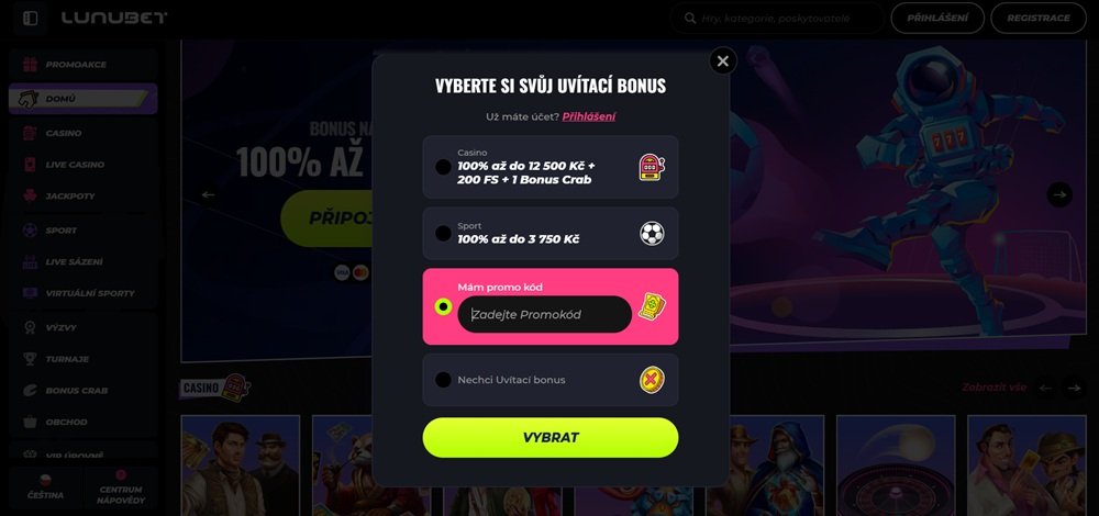 LunuBet promo code