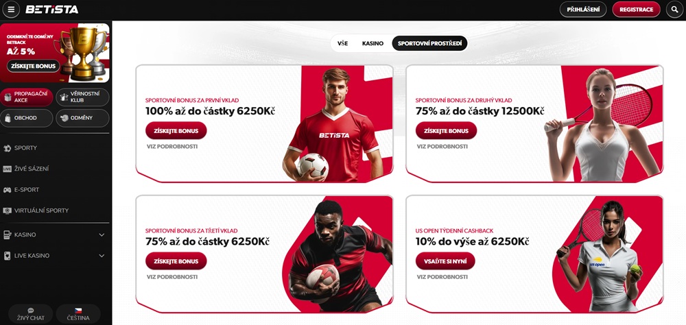 Betista bonusy září 2025