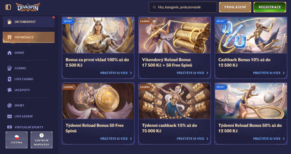 DivaSpin bonusy