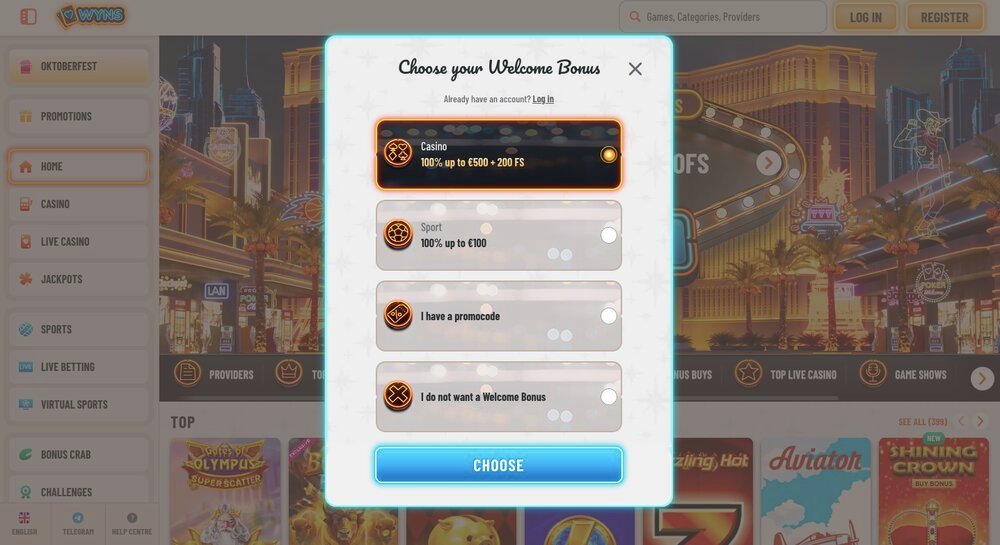 Wyns registration