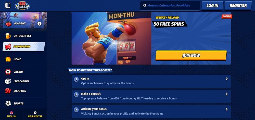 BigClash free spins