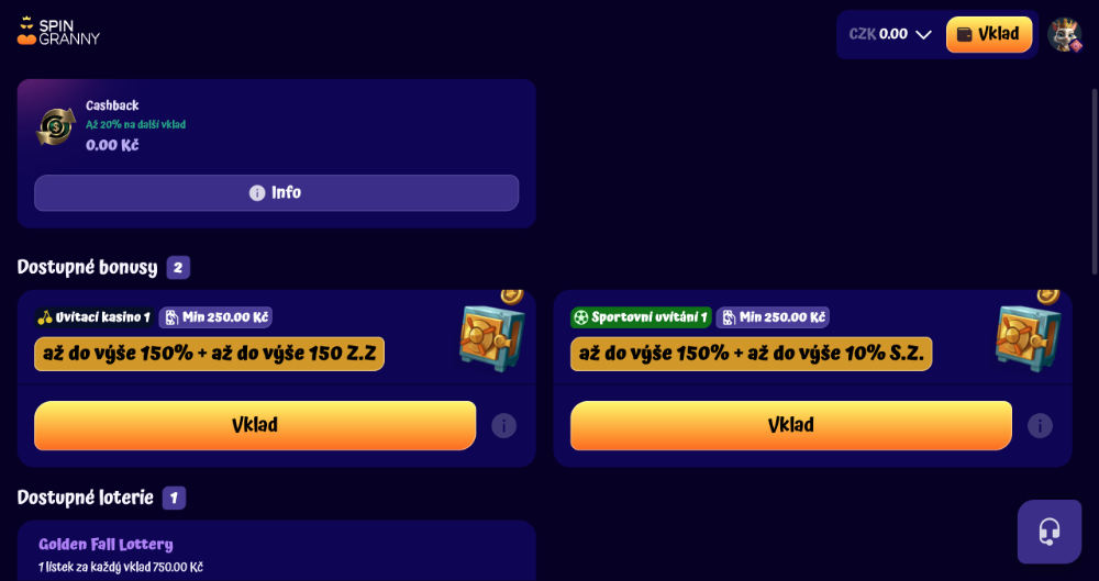 Jak získat bonusy v casinu Spingranny?