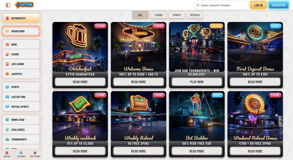 Wyns bonuses