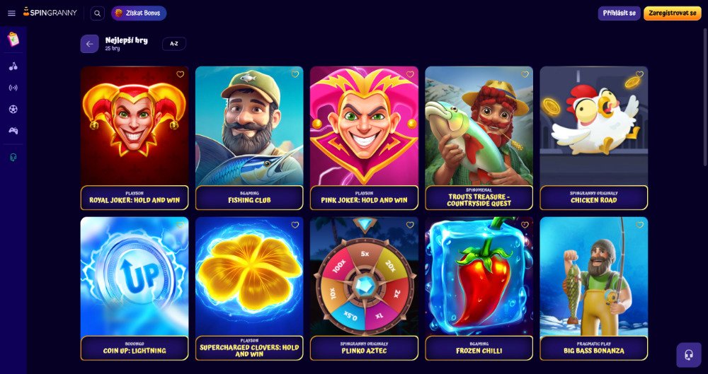 Náhled TOP 10 výherních automatů v online casinu Spingranny