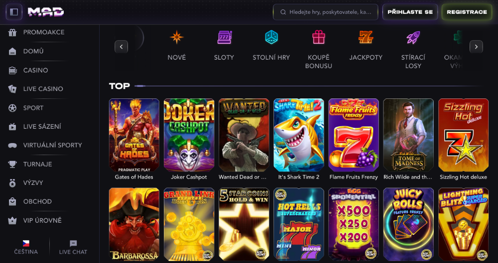 MadCasino TOP 10 výherní automaty pro podzim 2025