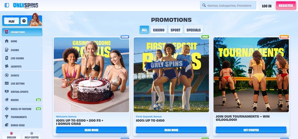 OnlySpins no deposit bonus