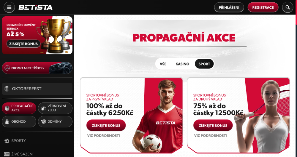 Betista bonusy [říjen 2025]