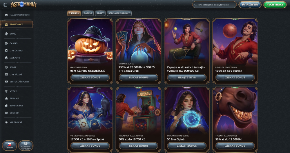 Bonus offers at the AstroMania casino