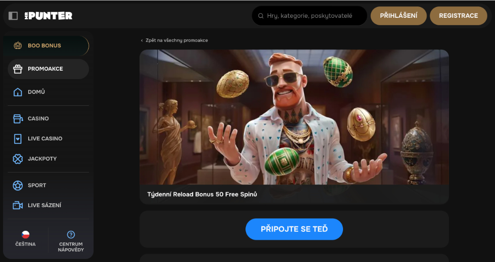MrPunter free spiny [Jak získat volná zatočení?]-úvodní