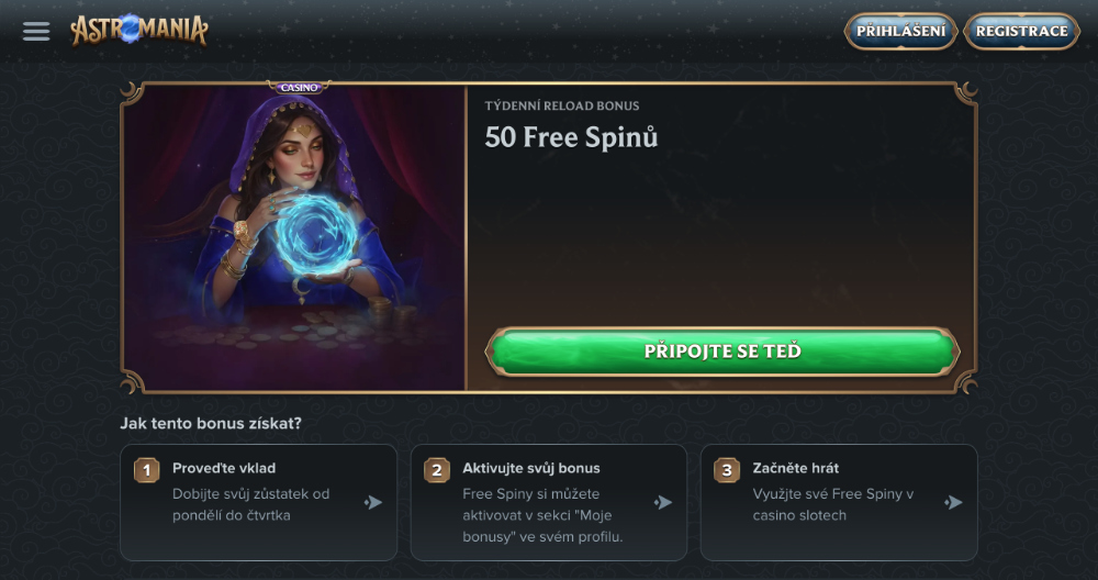 Free spins at the AstroMania casino
