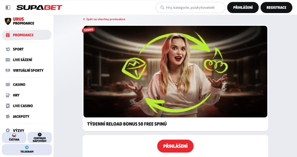 Angebot an Free Spins bei Supabet