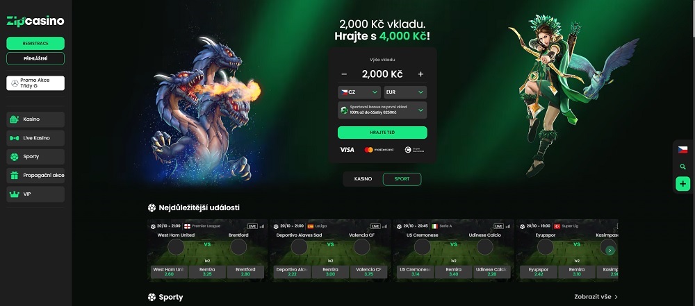 sázková kancelář Zipcasino náhled