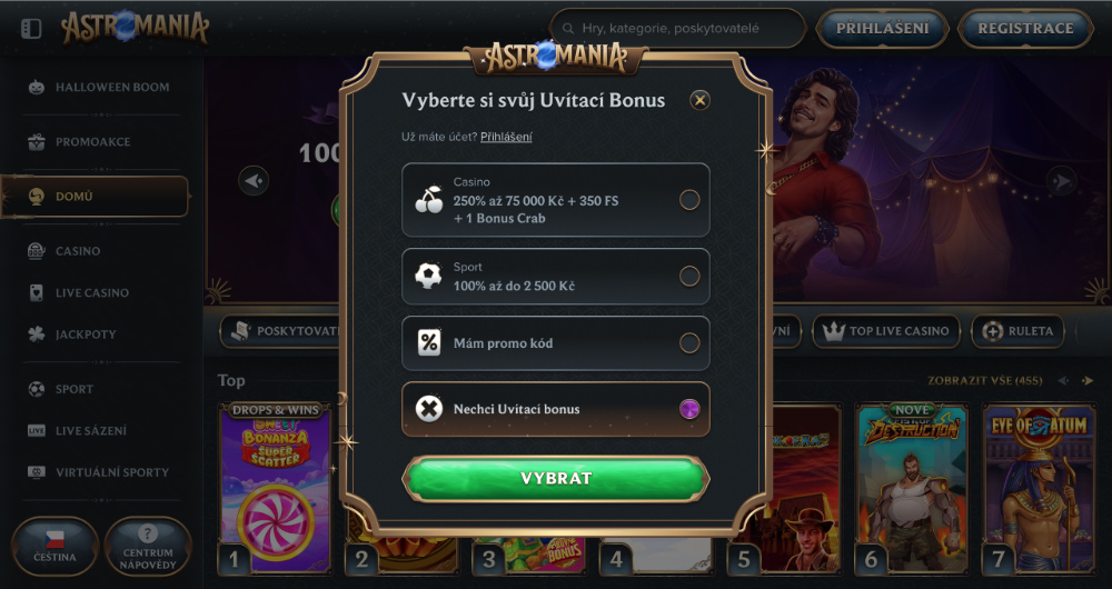 Registration on the AstroMania platform