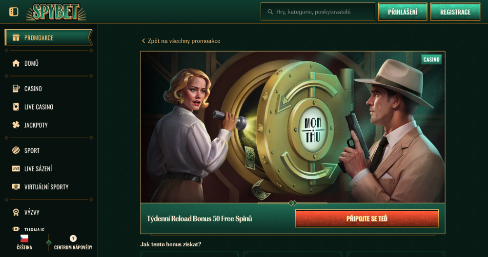 Spybet free spins [říjen 2025] úvodní