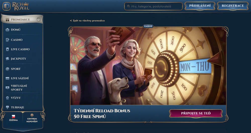 Říjnová nabídka free spinů v casinu RichRoyal