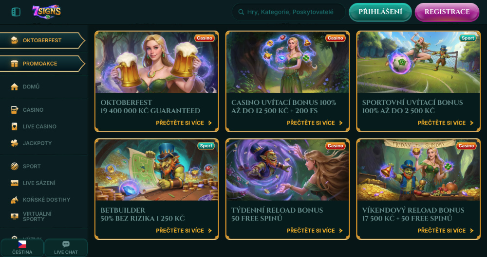 7Signs bonusy v říjnu 2025