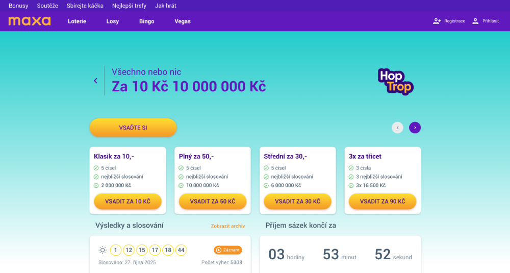 Loterie Maxa Hop Trop