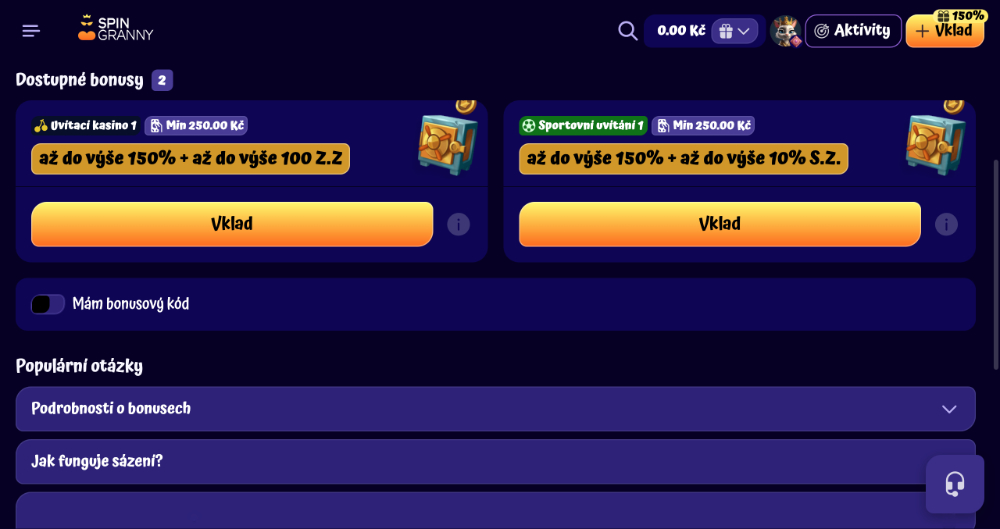 Nabídka free spinů ve Spingranny pro říjen