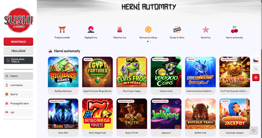 Sushi Casino automaty s vánoční tematikou