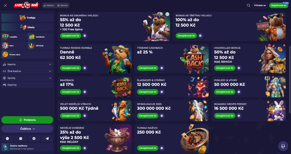 Lazybar bonusy [listopad 2025] úvodní