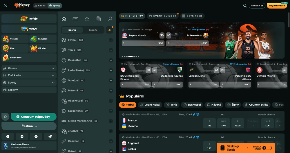 Sázková kancelář Honeybetz