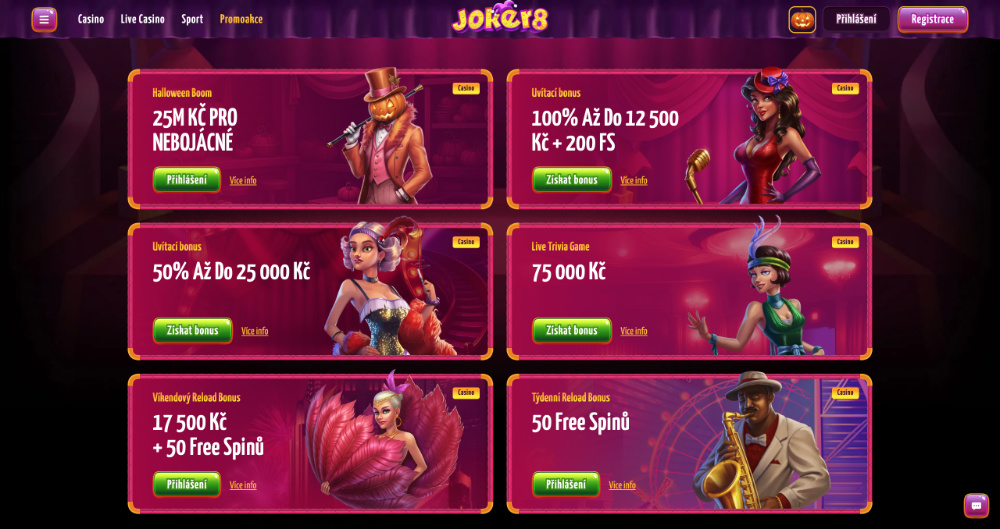 Joker8 bonusy [listopad 2025] úvodní