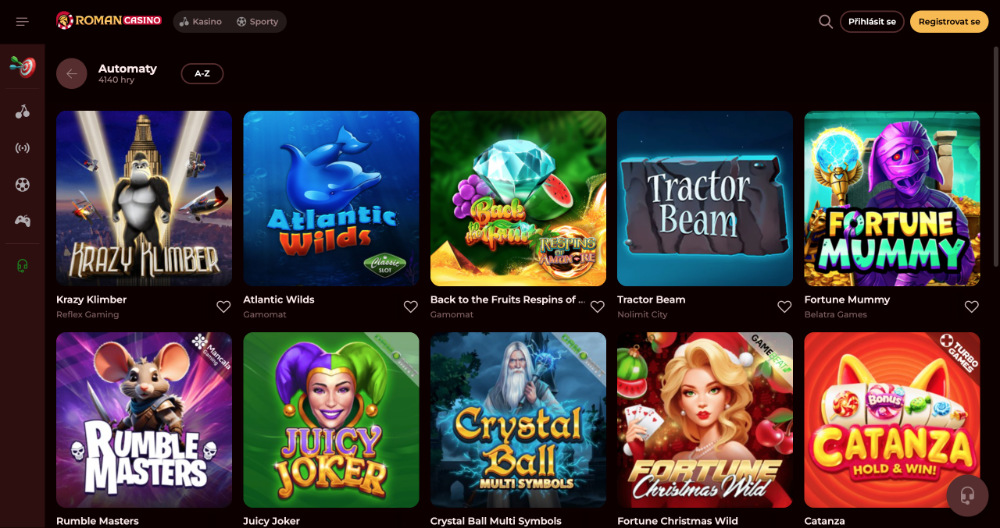 Roman Casino automaty s vánoční tematikou [Vánoce 2025]