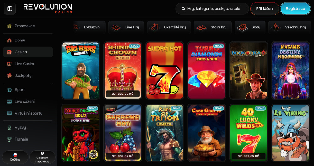 Revolution Casino automaty s vánoční tematikou